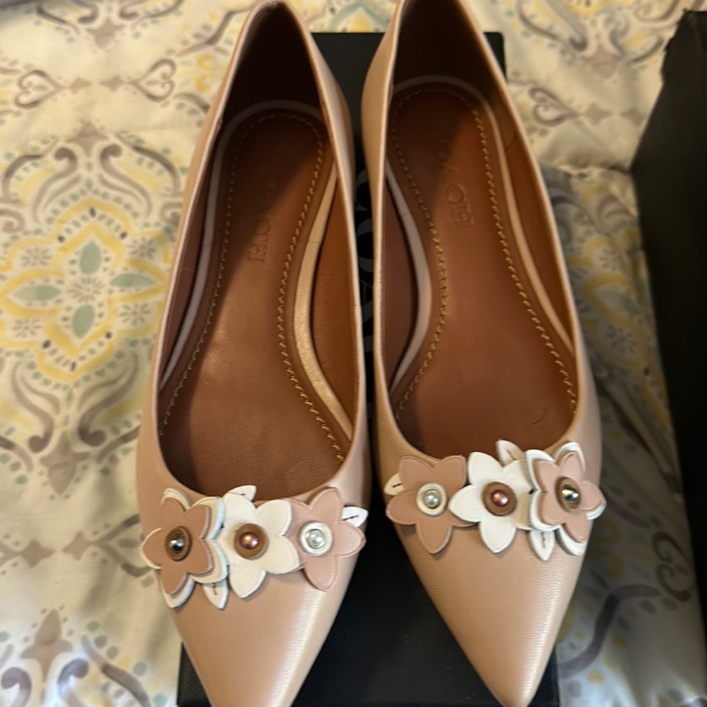 Coach 7.5 Floral Appliqué Flat